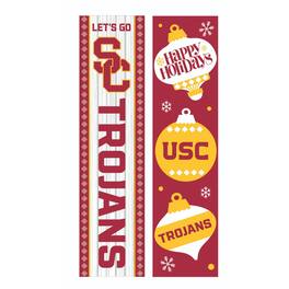 Evergreen Enterprises - USC Trojans 47" Double Sided Christmas Leaner Fan Sign - Multicolor
