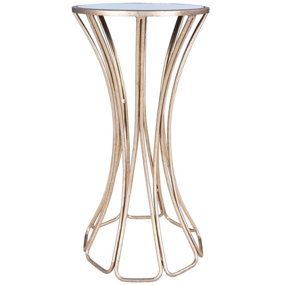 Alt View 2. Butler Specialty - Faruh Metal & Mirrored Side Table - Silver.