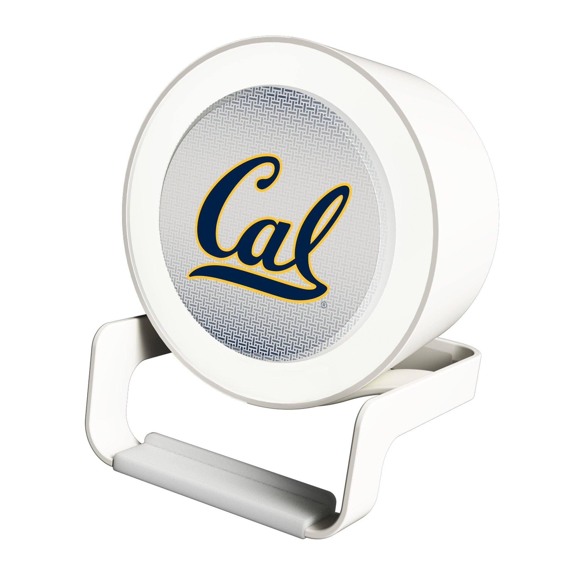 Front. Keyscaper - Cal Bears Linen Print Nightlight Charger & Bluetooth Speaker - White.