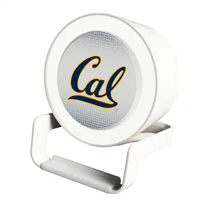 Front. Keyscaper - Cal Bears Linen Print Nightlight Charger & Bluetooth Speaker - White.