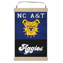 Jardine - North Carolina A&T Aggies Retro Logo Banner Sign - Blue