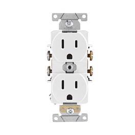 Leviton - 15 amps 125 V Duplex Outlet 5-15R 1 pk - White