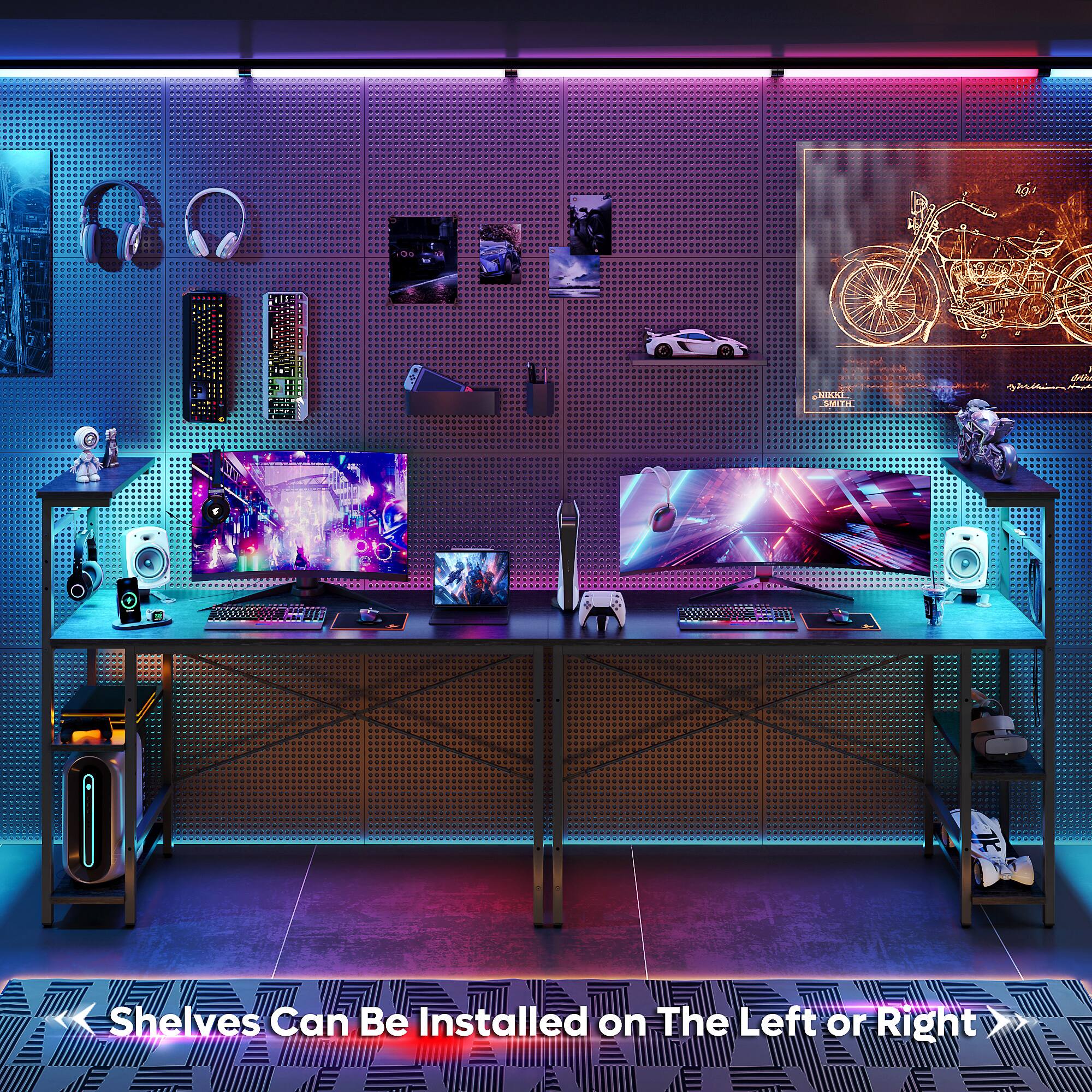 Shelves Can Be Installed on The Left or Right