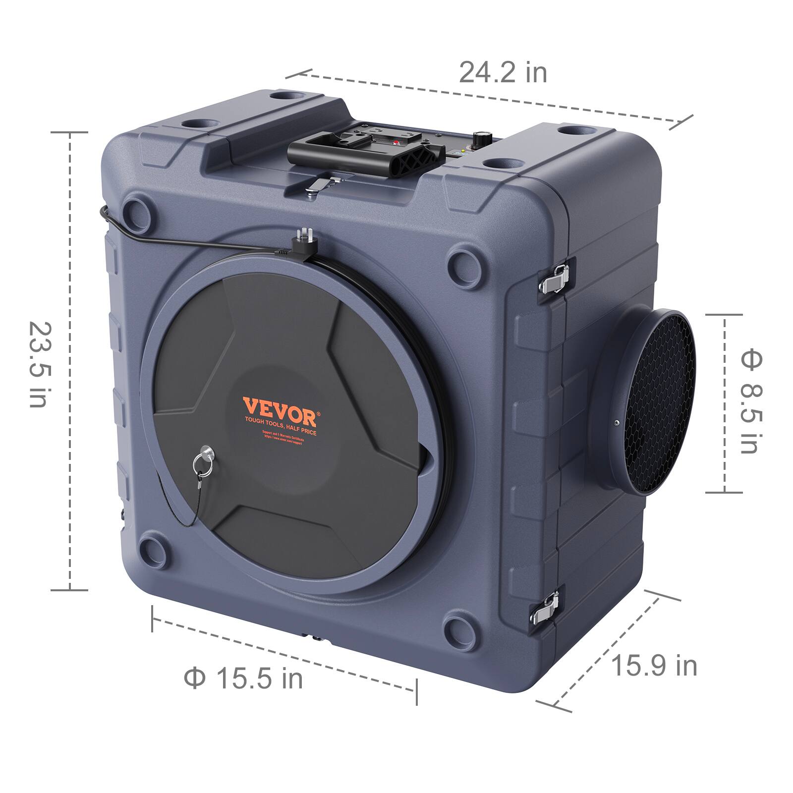 24.2 in  
23.5 in  
8.5 in  
15.5 in  
15.9 in