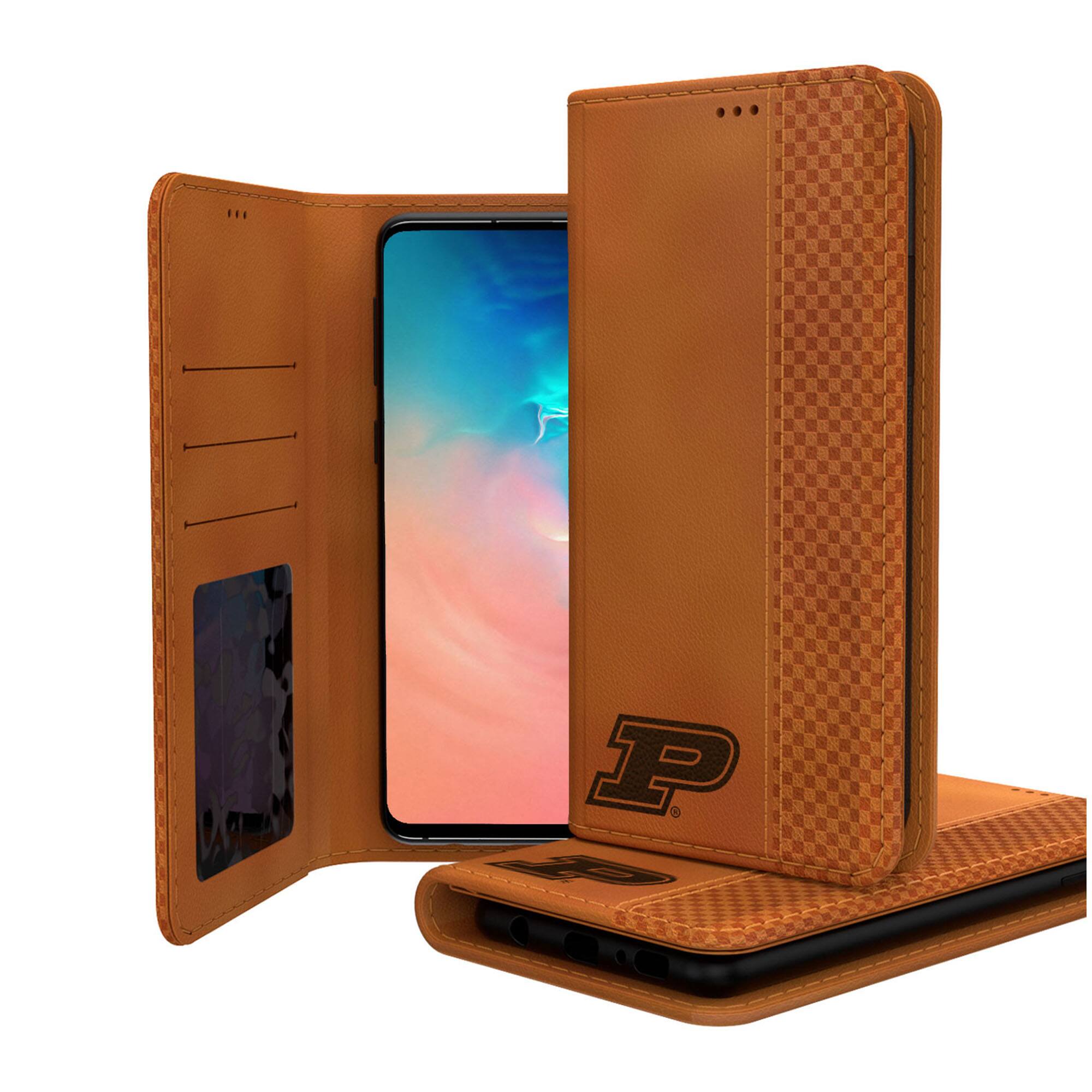 Alt View 1. Keyscaper - Purdue Boilermakers Galaxy Burn Design Folio Case - S22 - Multicolor.