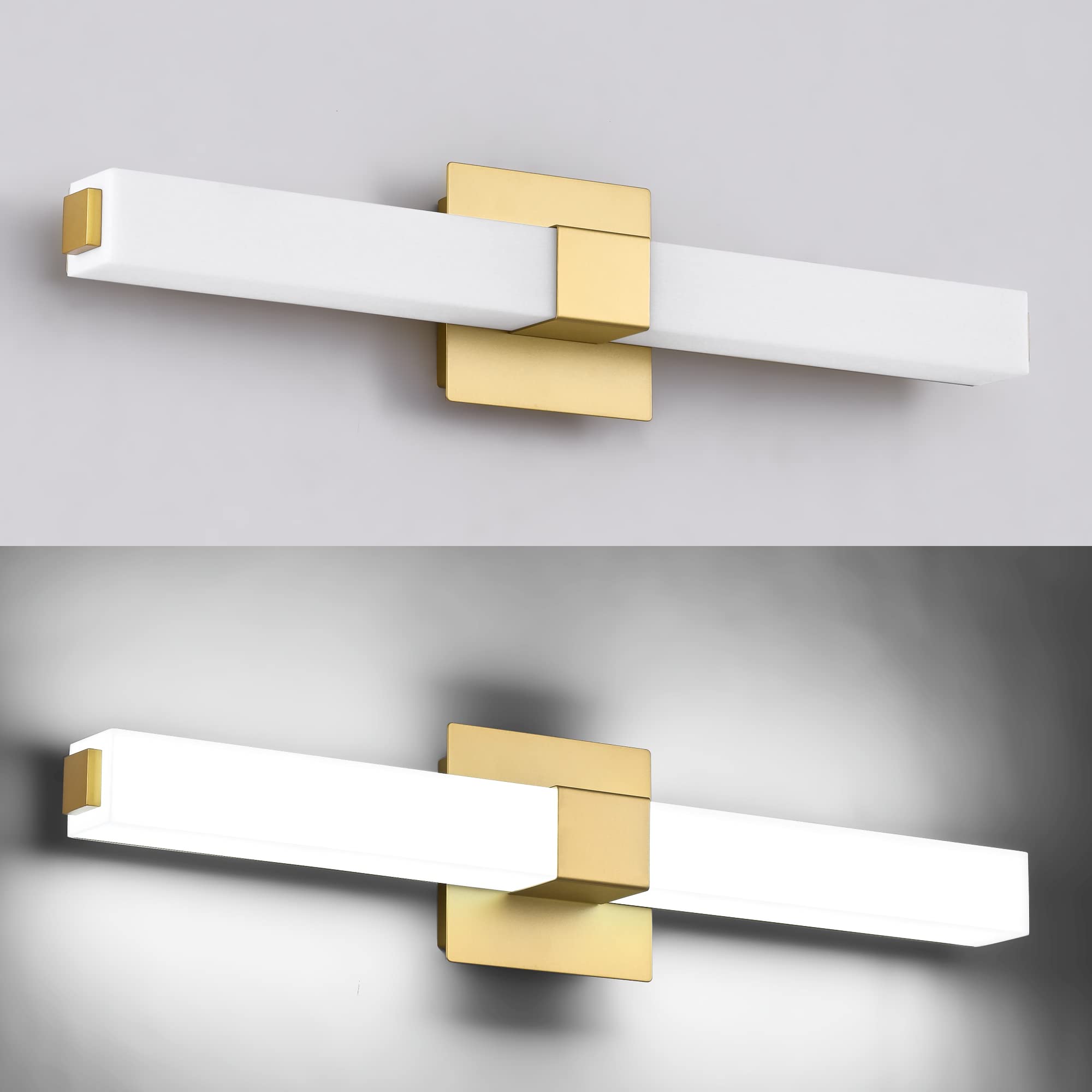 Alt View 2. PO3TICJUNKI3 - Bathroom Light Fixtures Inch Led Vanity Lights w Modern Over Mirror Cool - Brushed Nickel - 5CCT Dimmable 24 inch.