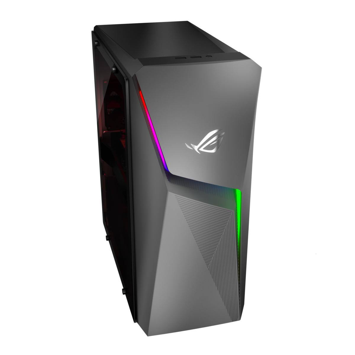 Front. ASUS - ROG Strix Intel Core i5-11400F 2.6 GHz 8GB DDR4 512GB SSD NVIDIA GeForce RTX 3050 Windows 11 Home Gaming Desktop - Gray.