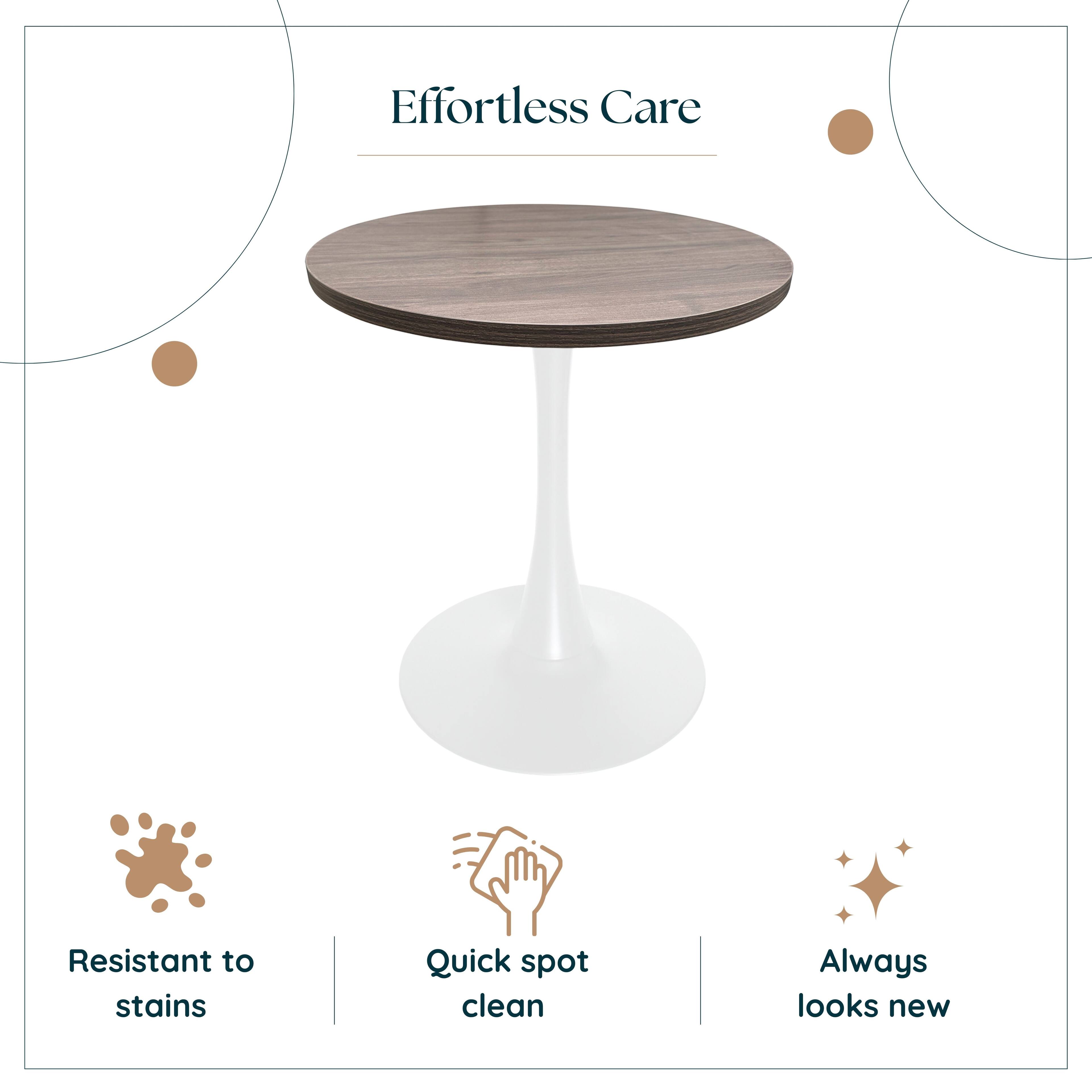 Effortless Care  
- Resistant to stains  
- Quick spot clean  
- Always looks new