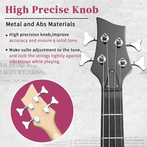 High Precise Knob Metal and Abs Materials

- High precision knob, improve accuracy and ensure a solid tone
- Make suitable adjustment to the tone, and lock the strings tightly against vibration while playing

Maecer diam, 19 impero cursus 189 vitae

Nulla odio: joibus mi pharetra, uProin "IVE dui pharetra, Gduricies