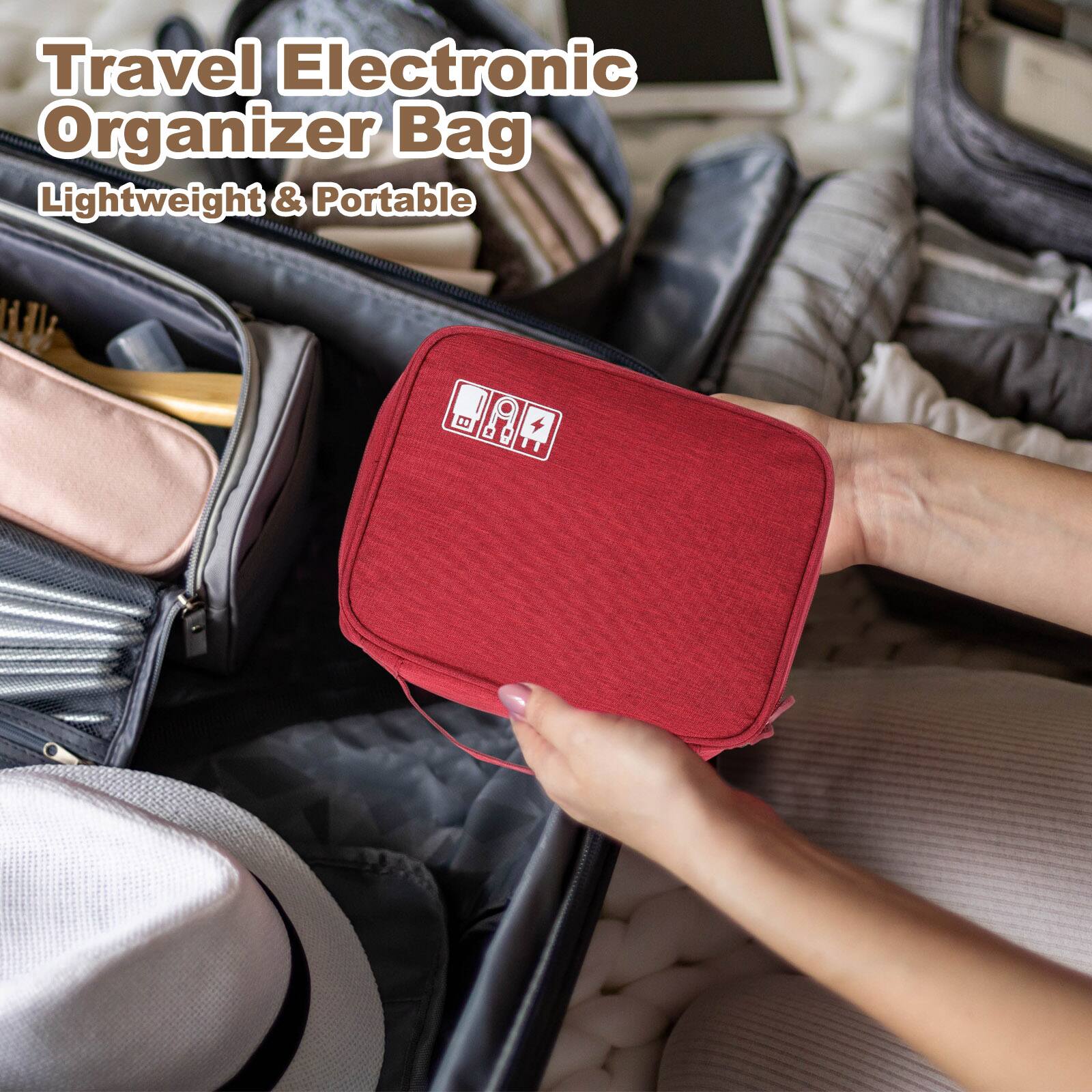 Travel Electronic Organizer Bag  
Lightweight & Portable