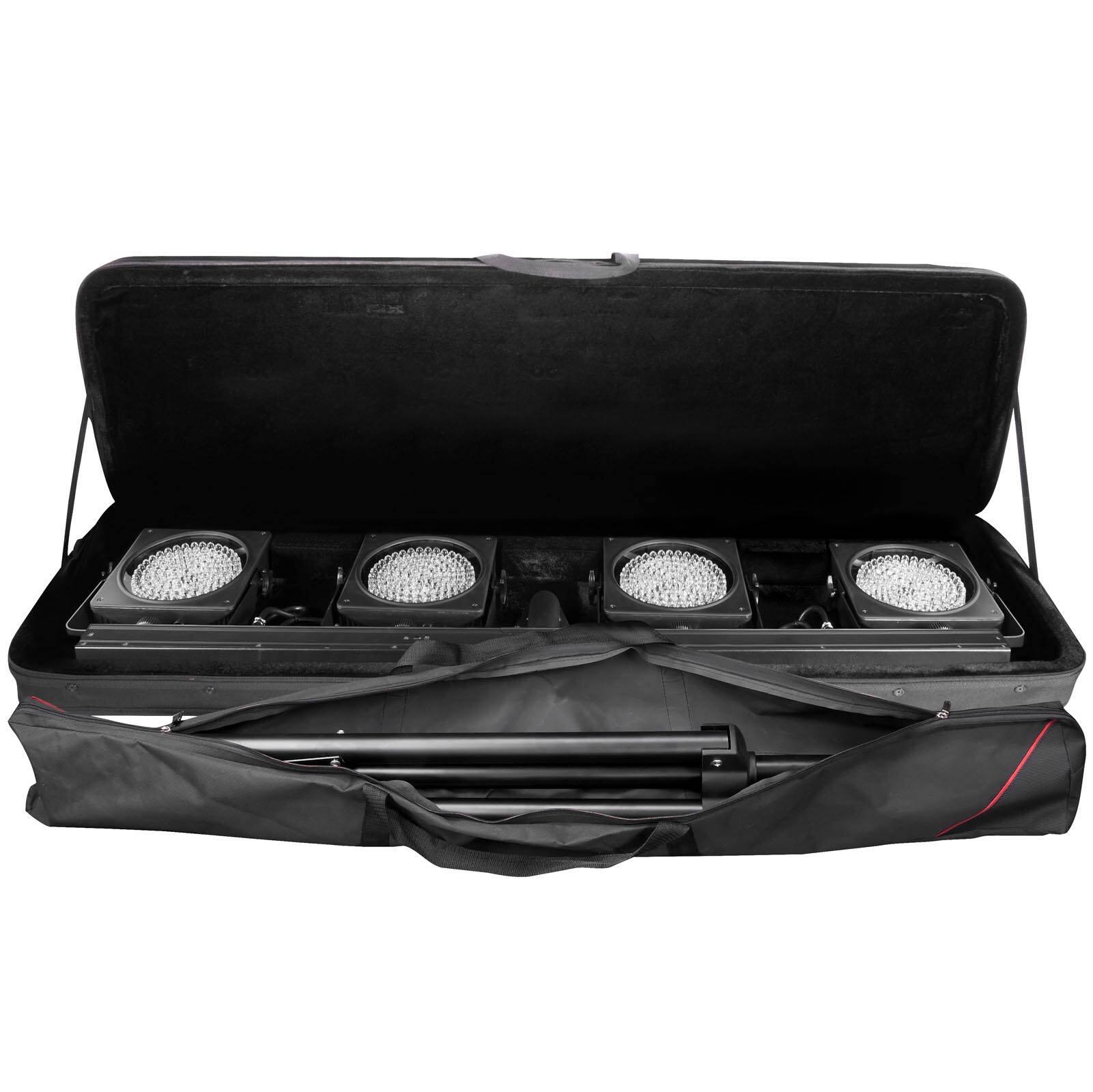 Alt View 3. CHAUVET DJ - CHAUVET DJ 4BAR USB DMX LED Wash Light System w/Tripod, Travel Bags & Footswitch - Black.