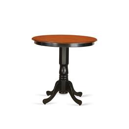 East West Furniture - Jackson Counter Height Table in black and Cherry Finish - Black & Cherry