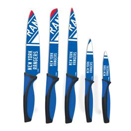 Woodrow - New York Rangers 5-Piece Stainless Steel Cutlery Knife Set - Multicolor