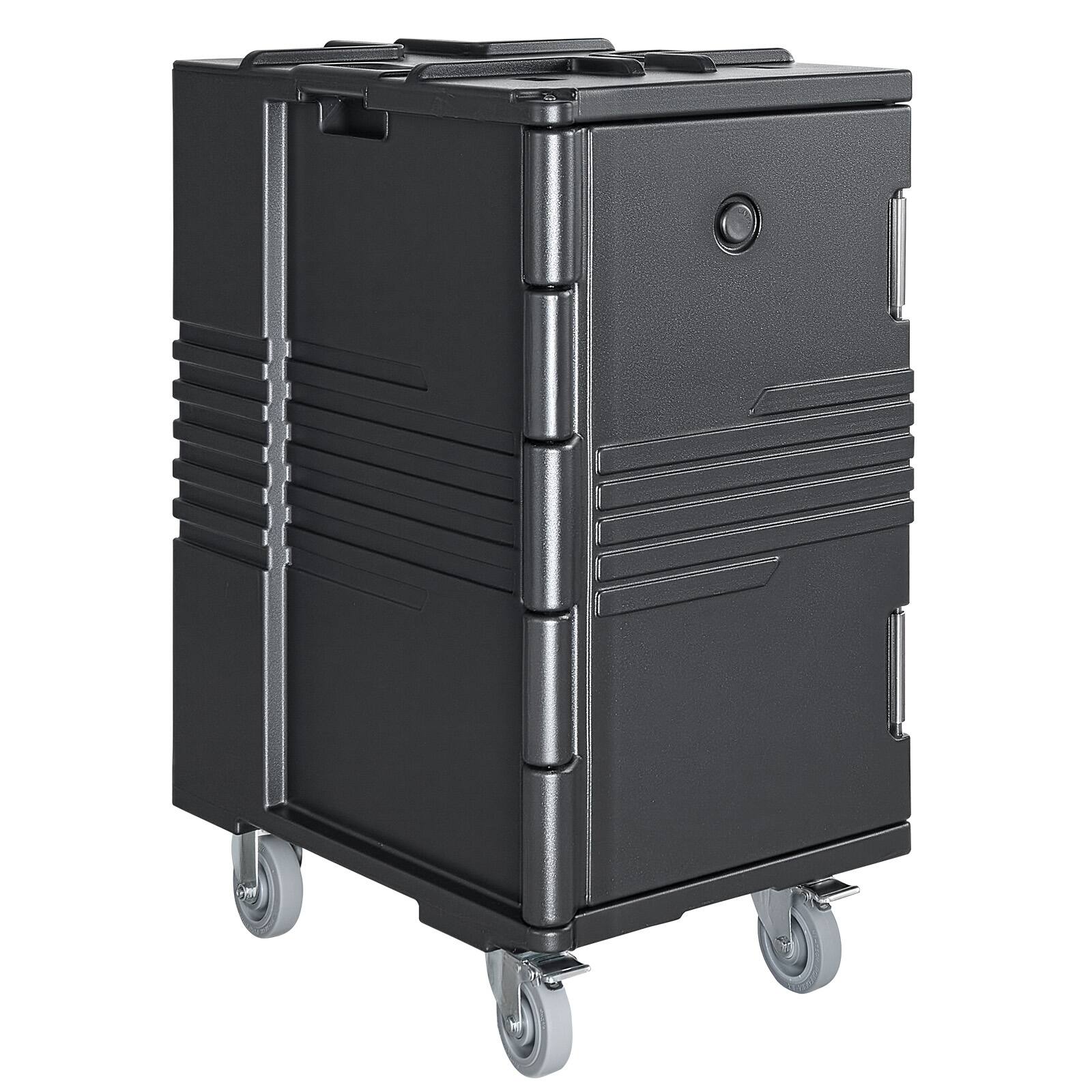 Alt View 5. VEVOR - Insulated Food Pan Carrier, 127 Qt Non-Electrical Food Warmer, with Swivel Wheel & 304 Stainless Steel Latch, LLDPE - Black.
