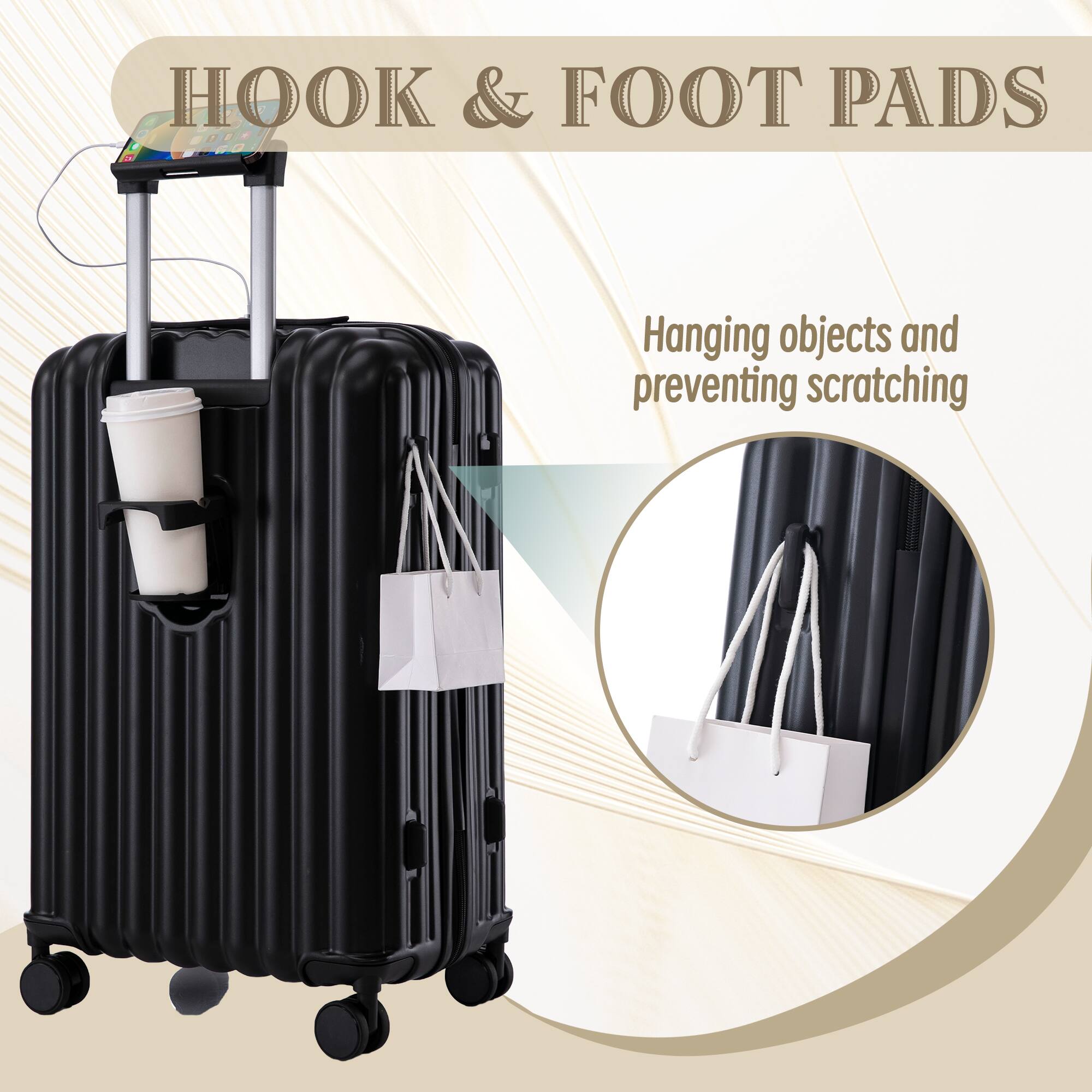 HOOK & FOOT PADS  
Hanging objects and preventing scratching