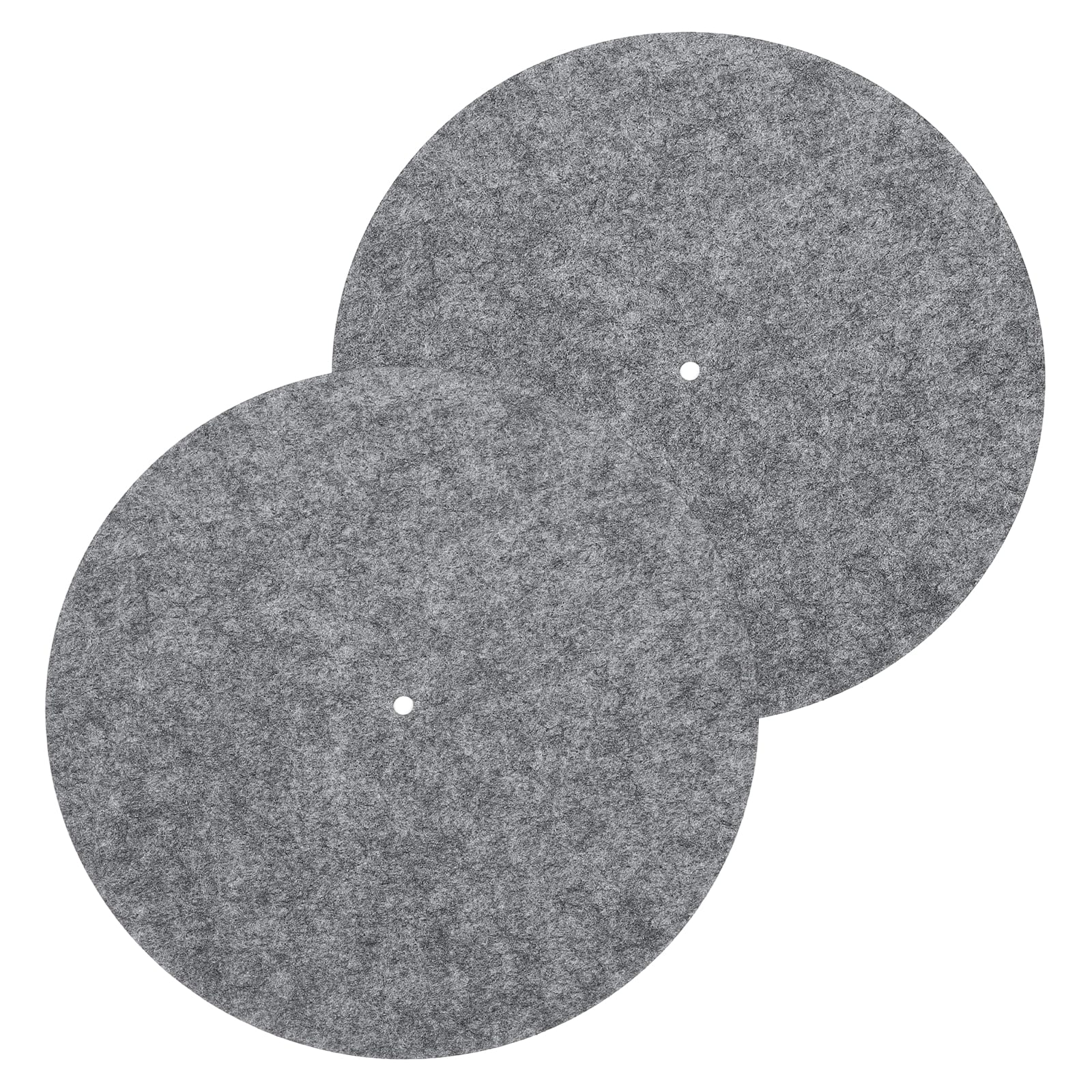 Unique Bargains - 2pcs Record Player Mat, 10 Inch Turntable Mat 3mm Felt Pad for Vinyl Record - Dark Gray