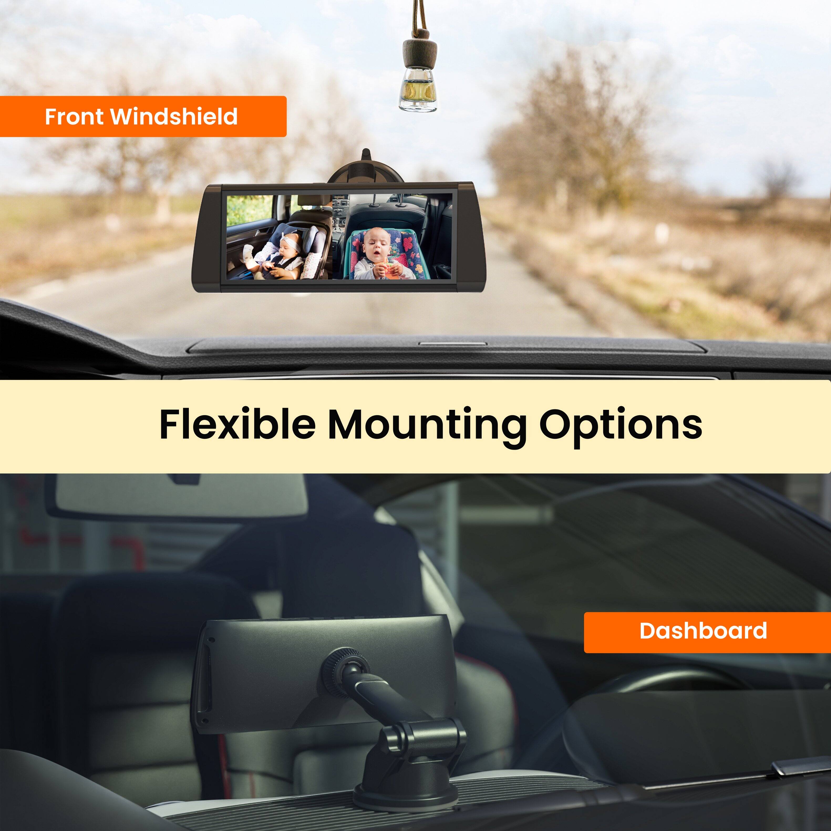 Front Windshield, Flexible Mounting Options, Dashboard