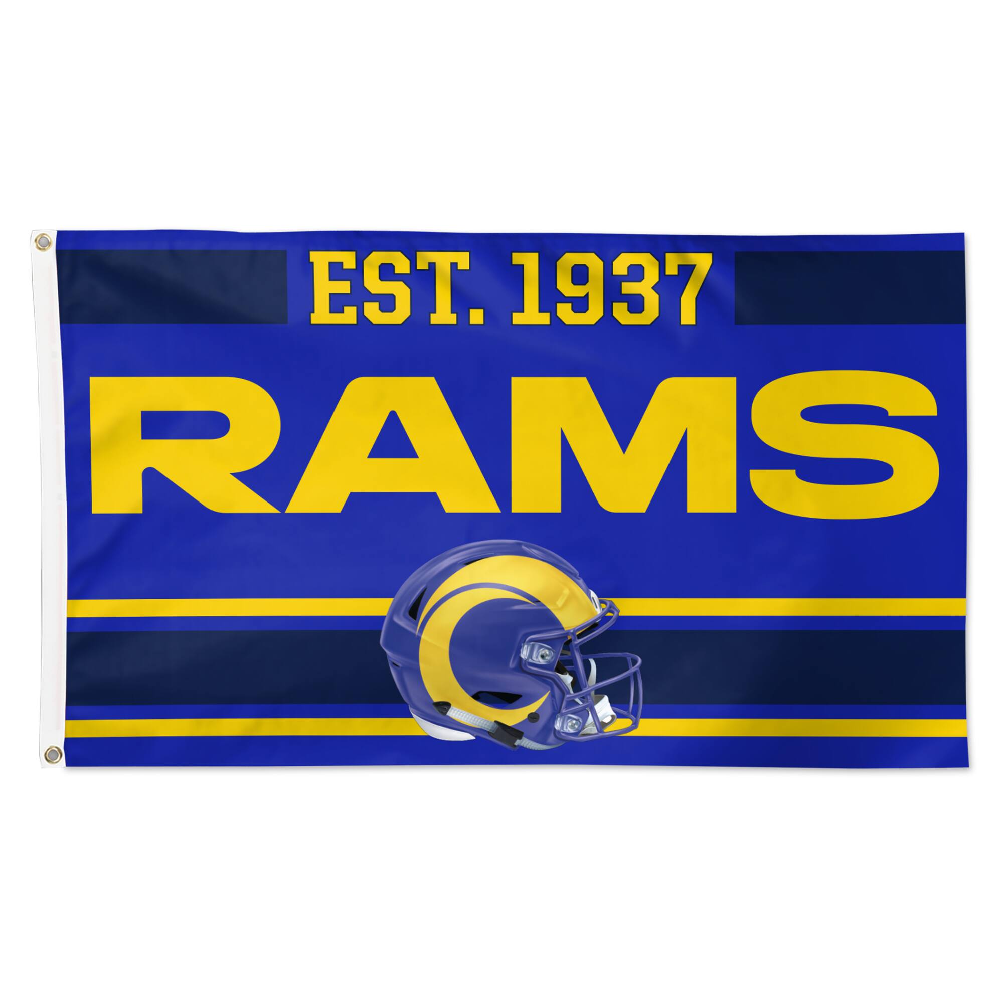 WinCraft Los Angeles Rams 3' x 5' Established 1 Sided Deluxe Flag ...