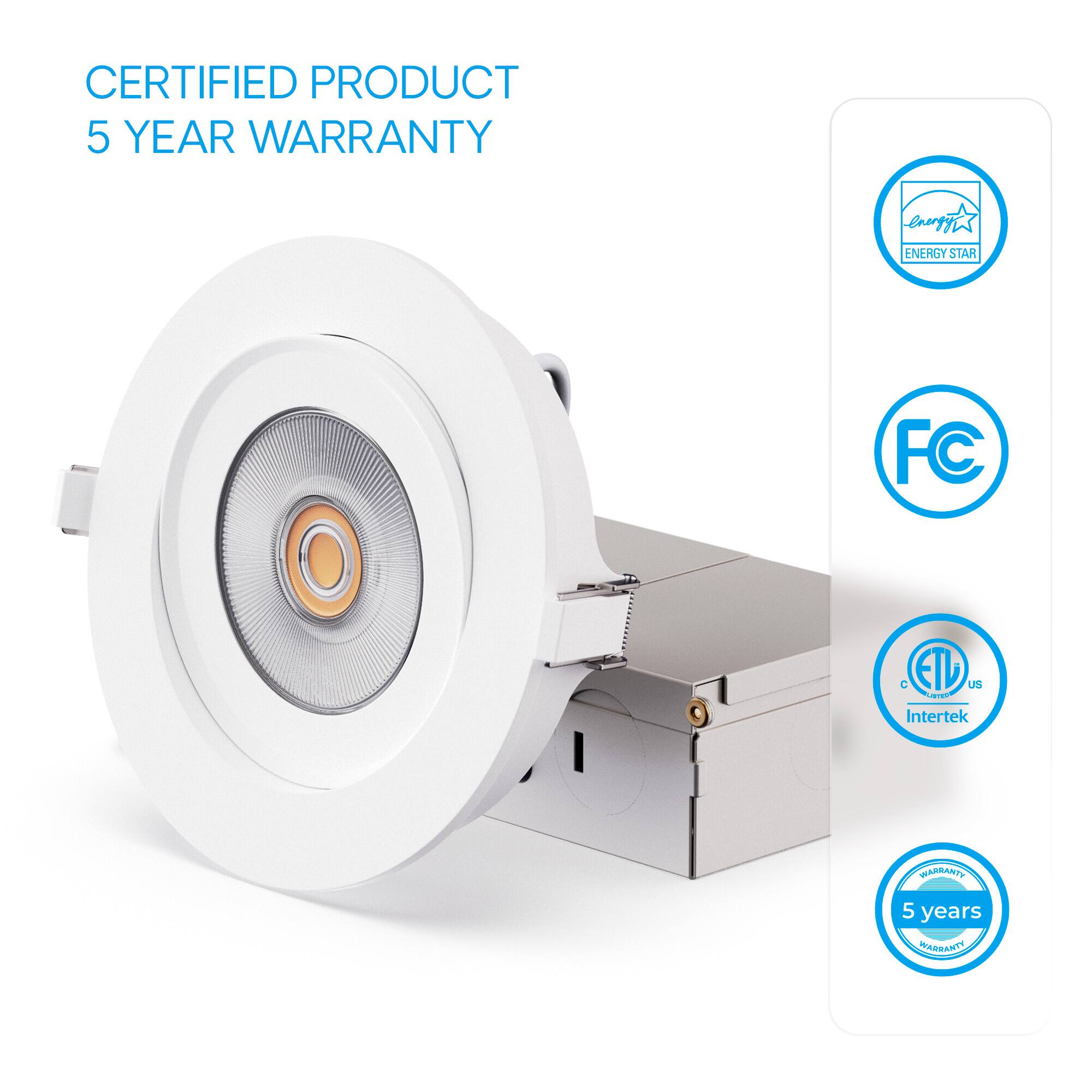 CERTIFIED PRODUCT  
5 YEAR WARRANTY  

ENERGY STAR  
FC  
ETL US  
Intertek  
5 years WARRANTY