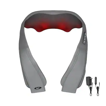 Front. SLF - Shoulder Shiatsu Heat Massager – Neck and Shoulders Heated Massager with Multiple Massage Modes - Black.