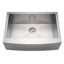 Whitehaus - Noah's Collection Brushed Stainless Steel Commercial Single Bowl Sink - Silver