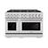 Angle. ZLINE - ZLINE 48" Select Double Oven Dual Fuel Stainless Steel Range w/ 8 Burner Gas Cooktop (HDR48).