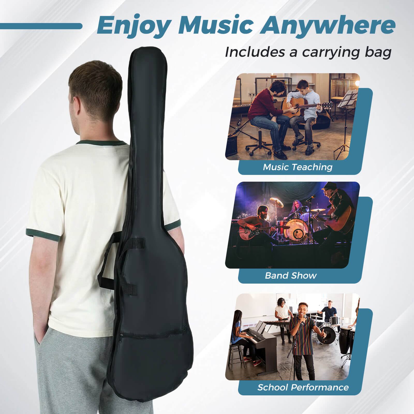 Enjoy Music Anywhere  
Includes a carrying bag

- Music Teaching
- Band Show
- School Performance