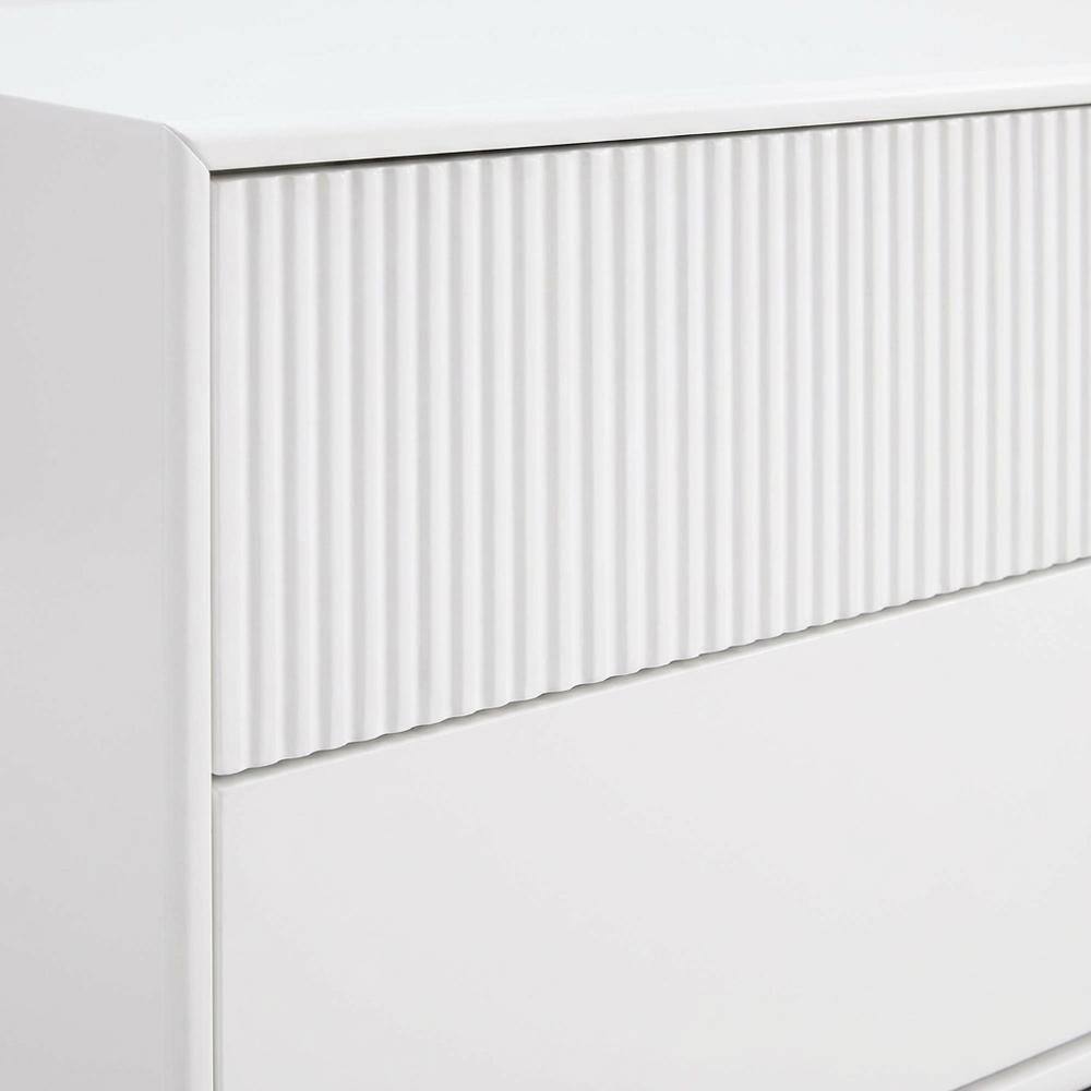 Alt View 4. Starlight Canyon Home - White TV Stand for TVs Up to 65 Inches with 3 Drawers - Gray.