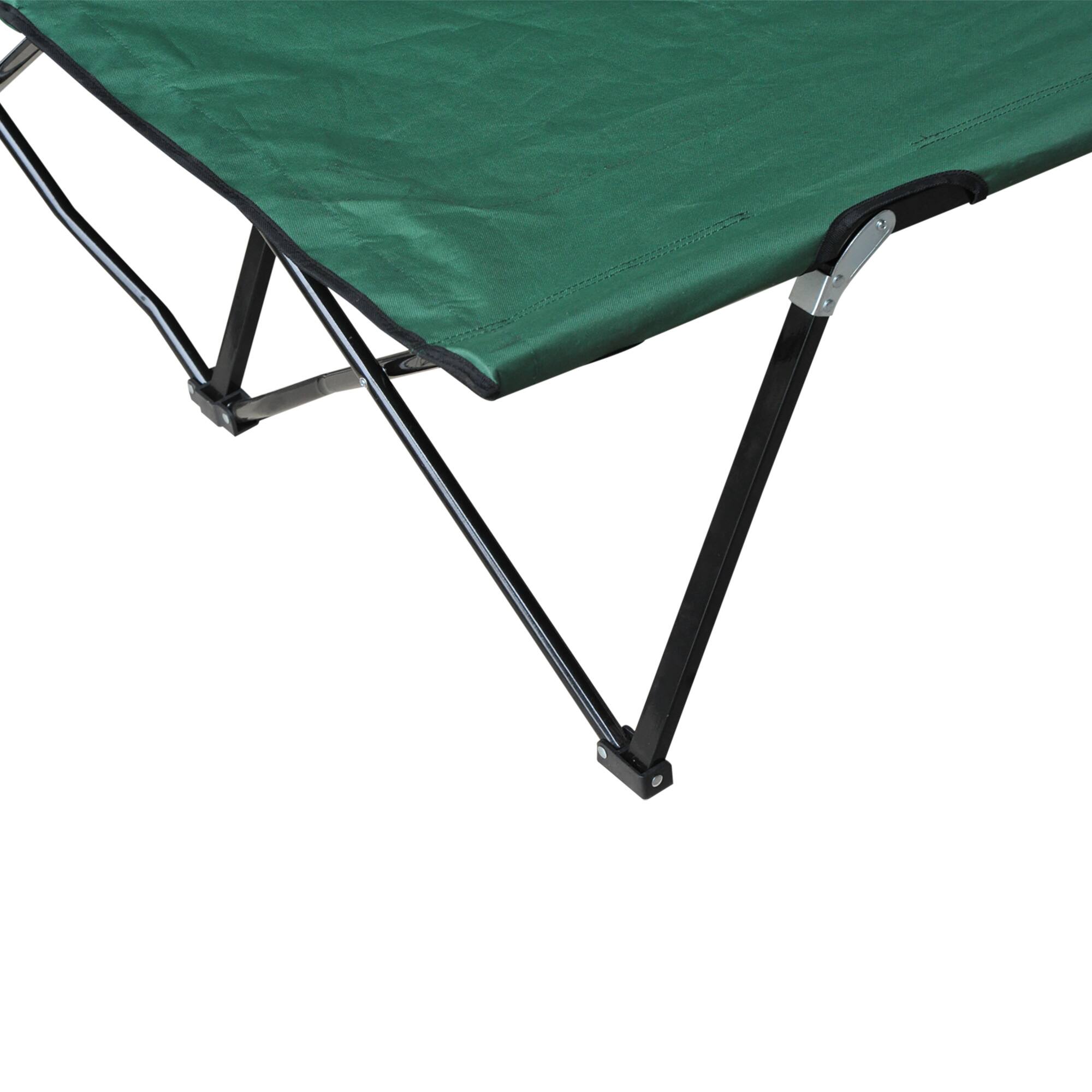 Alt View 7. Outsunny - 2 Person Folding Camping Cot for Adults, 50" Extra Wide Outdoor Portable Sleeping Cot with Carry Bag - Green.