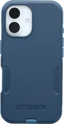 OtterBox - Commuter Series Hard Shell for MagSafe for Apple iPhone 16 - Baby Blue Jeans