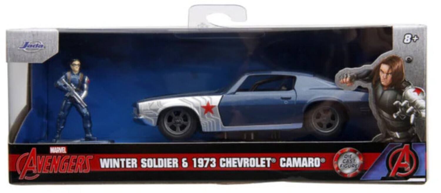 Jada 8+ MARVEL AVENGERS WINTER SOLDIER 1973 CHEVROLET CAMARO FIGURE