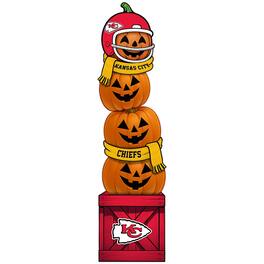 Fan Creations - Kansas City Chiefs 31" Stacked Pumpkin Leaner - Multicolor
