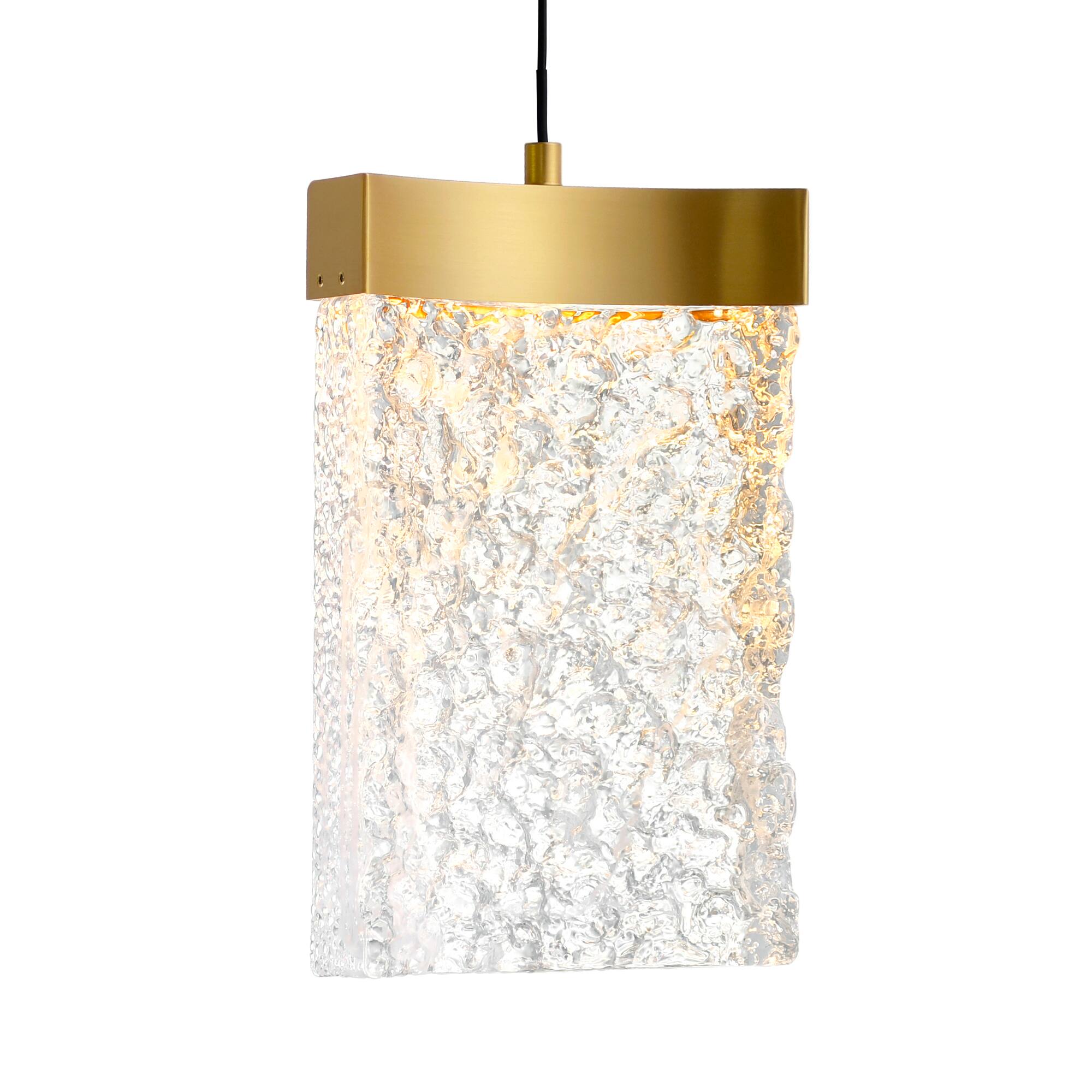 Angle. CWI Lighting - Lava Integrated LED Brass Mini Pendant - Brass.