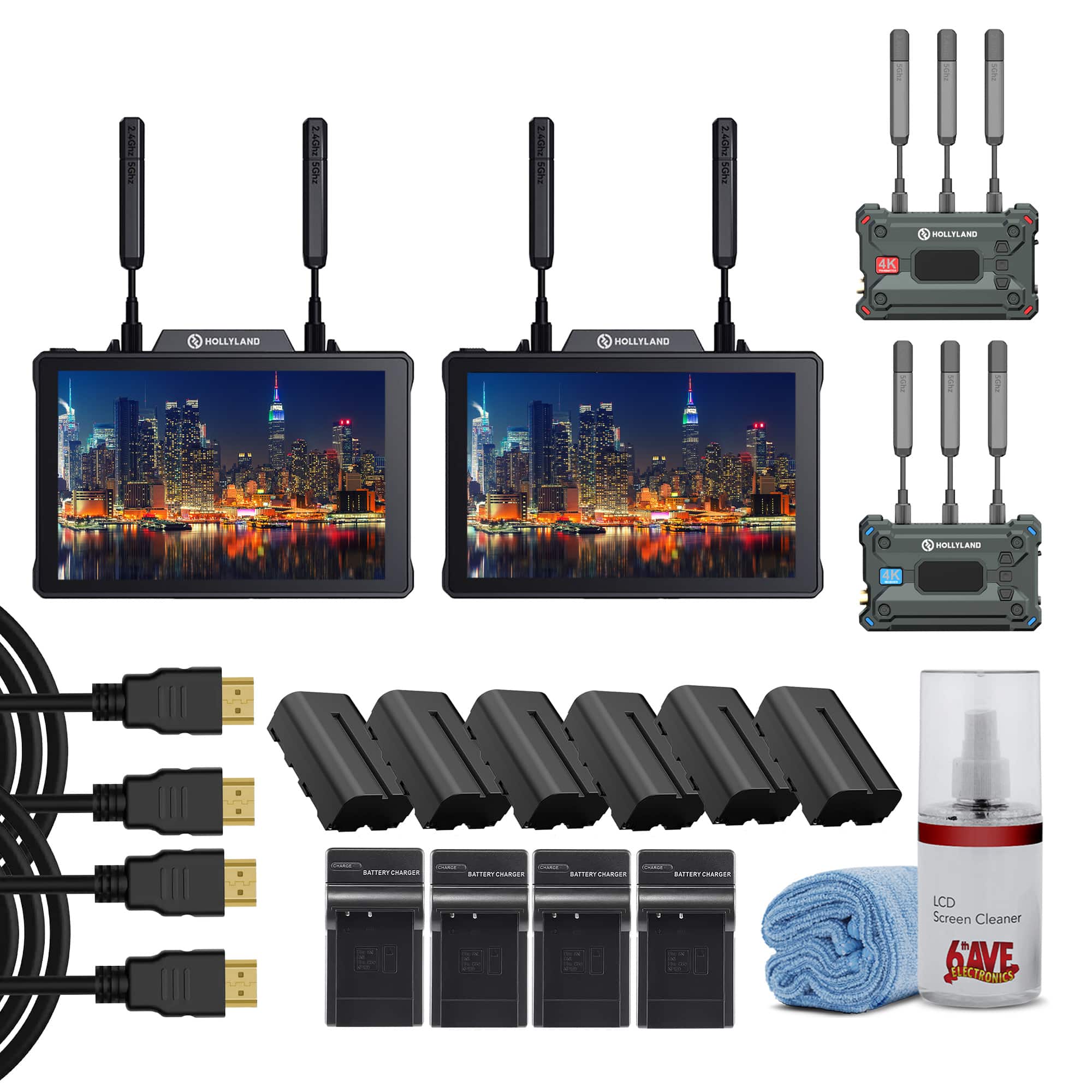 Bundle - HollyView - Hollyland Pyro 7 Monitor Kit 2x  + Pyro S 4K Wireless Video
