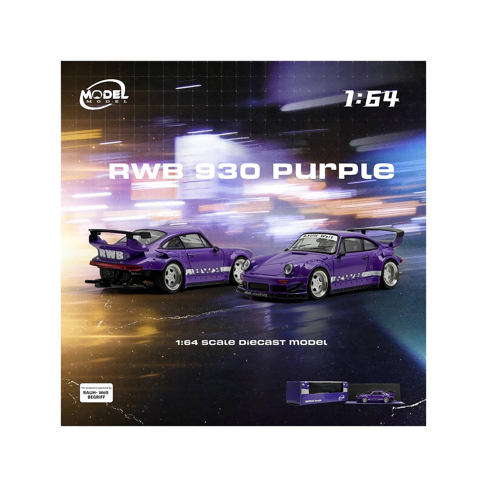 ML MUREL 1:64 RWB 930 Purple w2r R  
1:64 scale Diecast model  
RAUM-Weit BEGRIFF