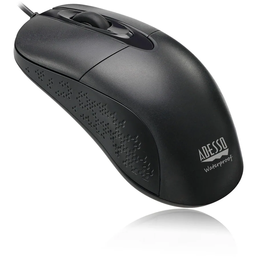 Adesso iMouse W4 Waterproof Antimicrobial Optical Mouse Optical Cable ...
