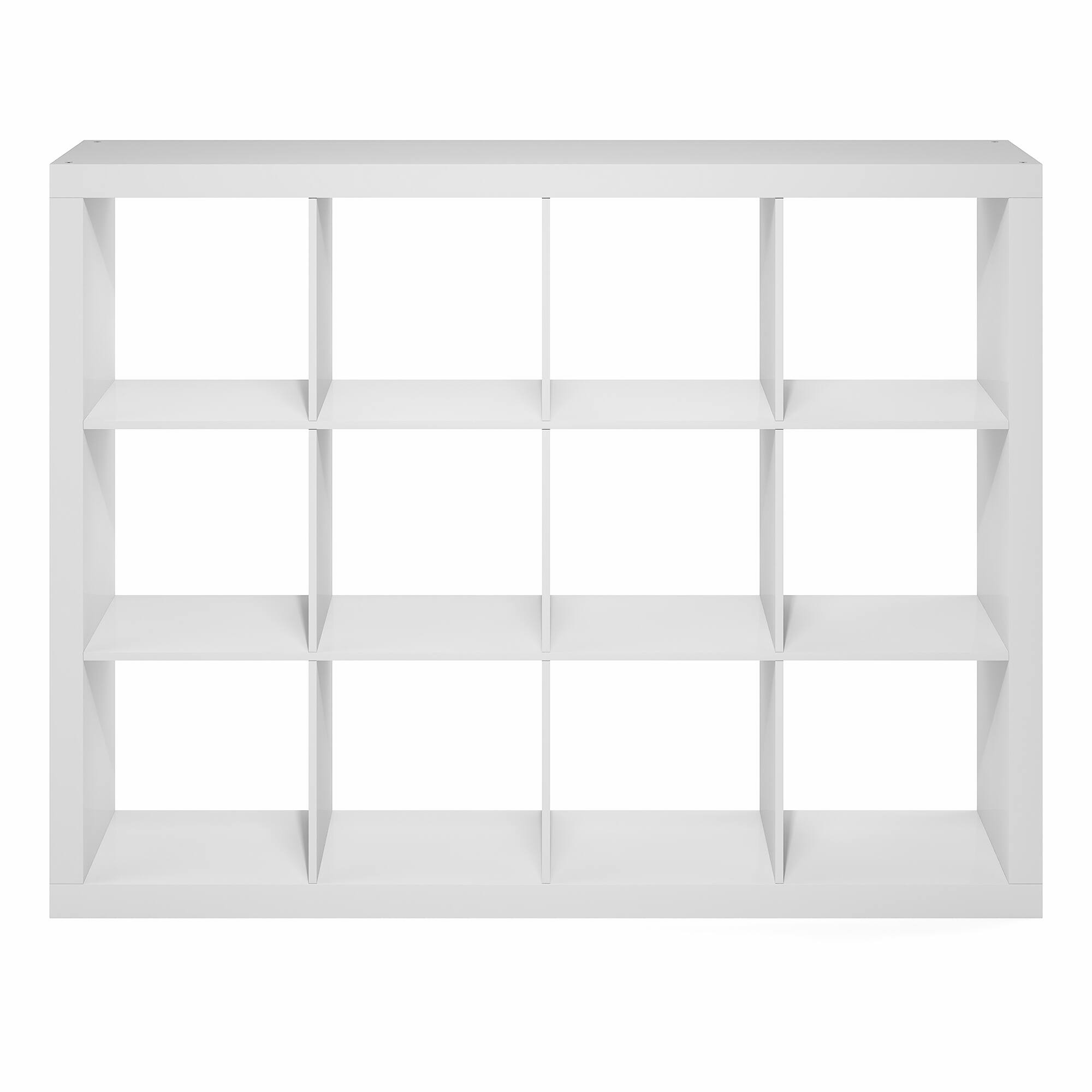 Alt View 6. Furinno - CUBICLE Book Shelf, 12-Cube Super Thick Frame Bookshelf, Reversible Bookcase, Cube Storage Organizer, 15.4 x 58 x 44 - White.