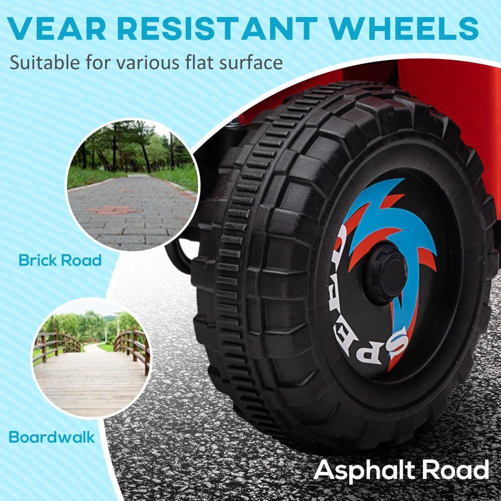 VEAR RESISTANT WHEELS  
Suitable for various flat surfaces  

- Brick Road  
- Boardwalk  
- Asphalt Road