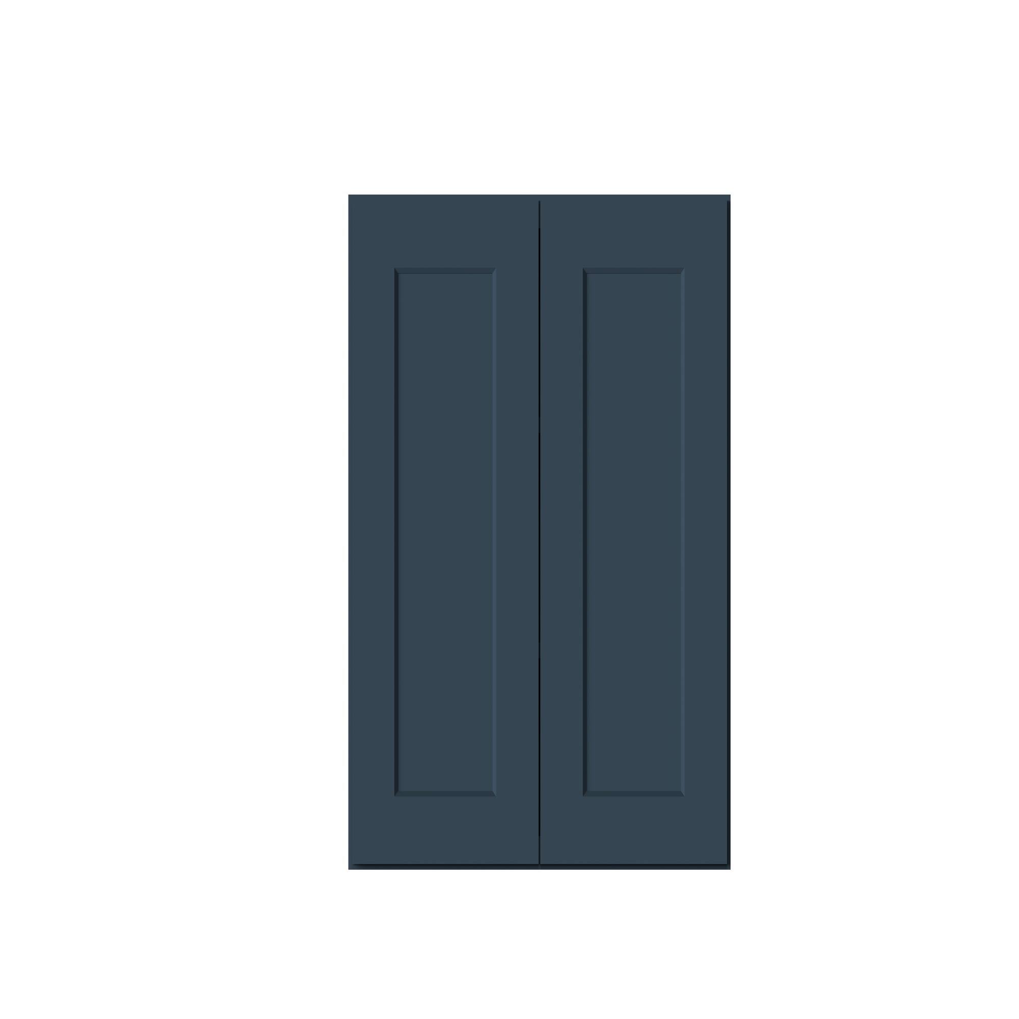 Alt View 1. Boyel Living - 27-in W x 30-in H x 12-in D Shaker RTA Kitchen Wall Cabinet with Soft-Close - Charcoal Blue.