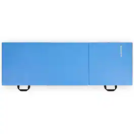 BalanceFrom Fitness - GoGym 6x2ft Folding 3 Panel Exercise Mat with Handles - Blue