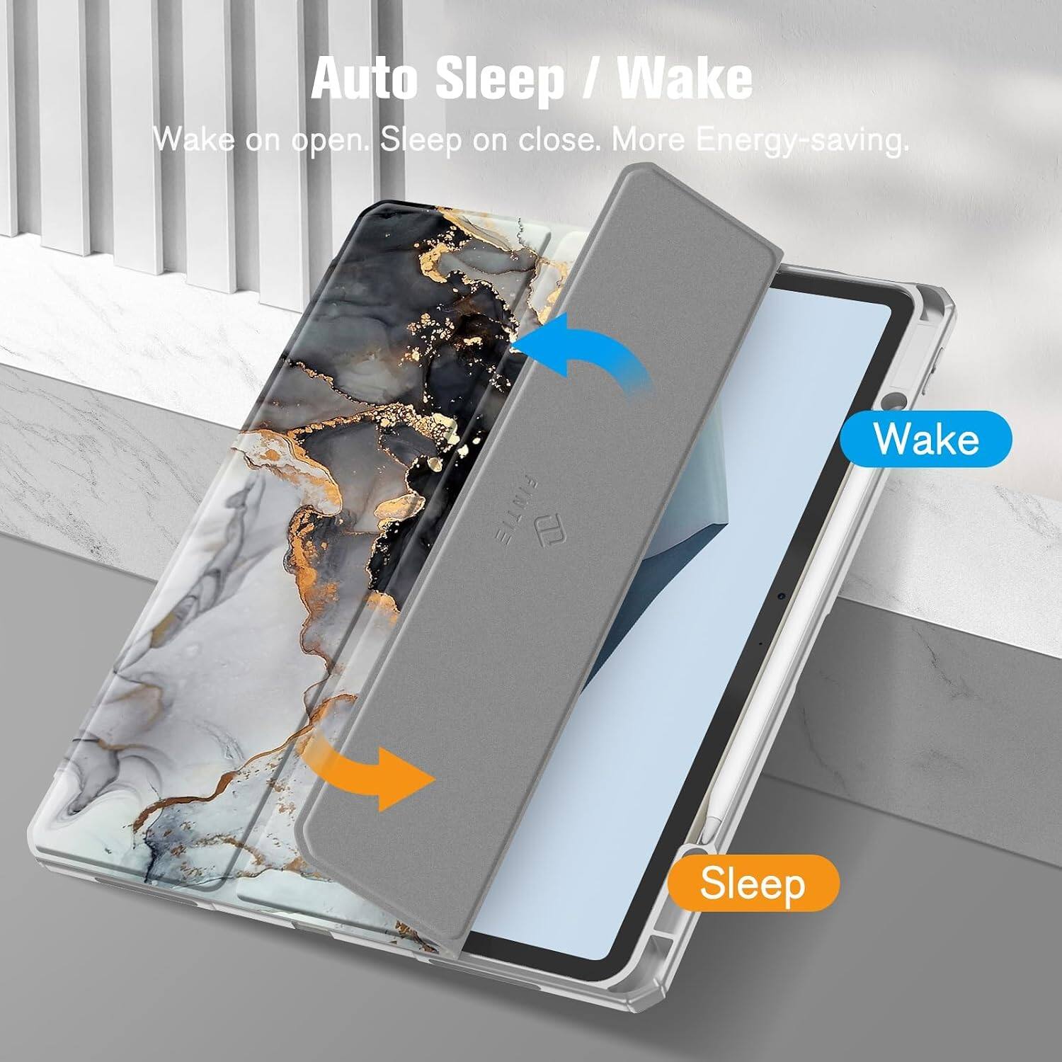 Auto Sleep / Wake  
Wake on open. Sleep on close. More Energy-saving.