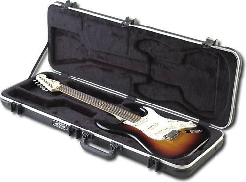 Angle. SKB - Guitar Case for Most Electric Guitars - Black.