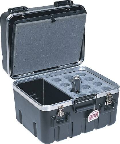 Angle Standard. SKB - ATA 12-Slot Microphone Case - Black.