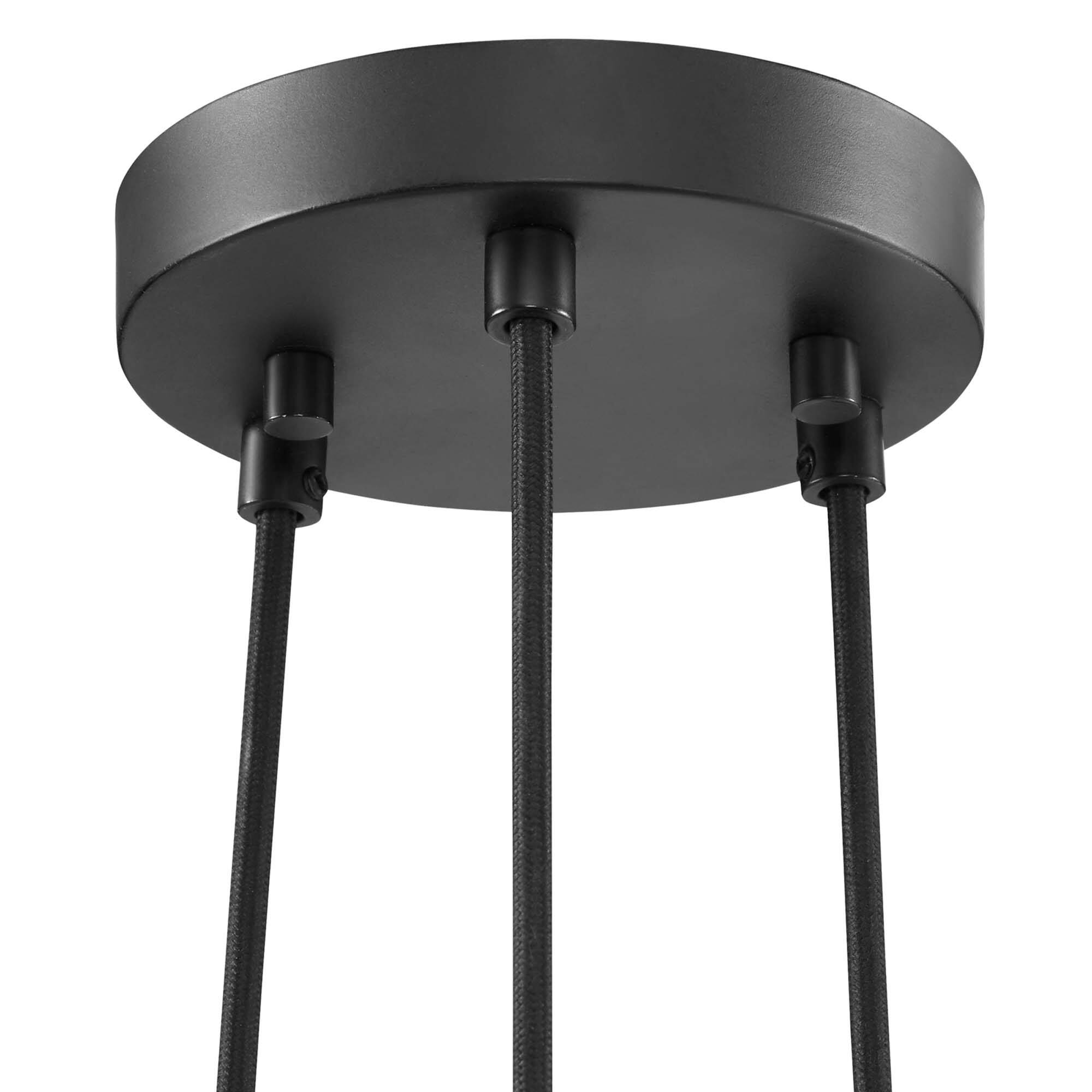 Alt View 5. Modway - Chalice 3-Light Metal Pendant by Modway - Black.