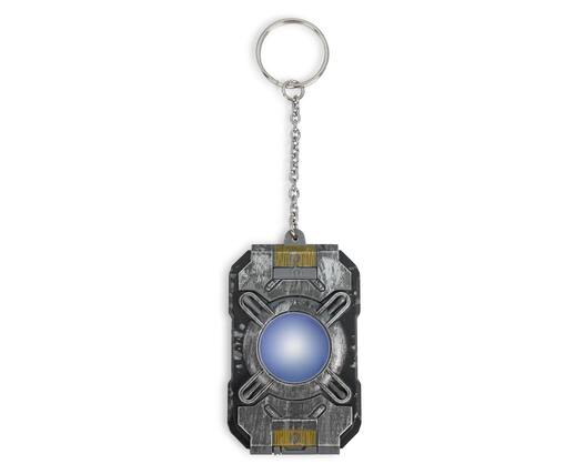 Front. Ukonic - HALO Light-Up Cortana Chip Replica Pendant Keychain - Blue.