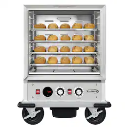 Koolmore - 33 in. Commercial Insulated Half-Size Heated Holding Proofing Cabinet with 11-Pan Capacity and Glass Door - Silver