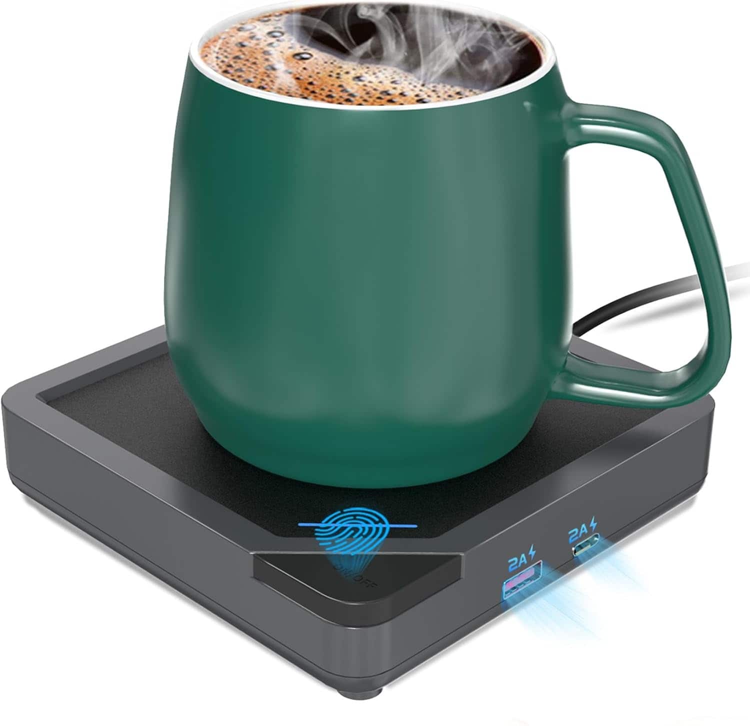 Schertz - Coffee Mug Warmer Set – Auto Shut Off, 131°F Heating - Green
