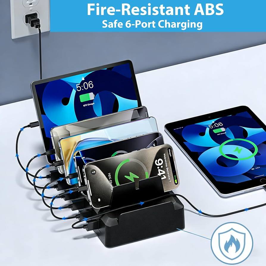 Fire-Resistant ABS Safe 6-Port Charging

5:06
675 Compart
75% Charge

avan 9:41 Wedscoors. L'AGGIONIAS