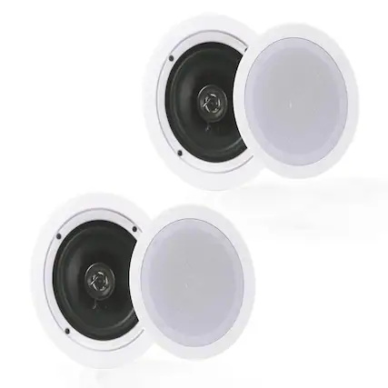 Front. Pyle - Pyle Audio 5.25 Inch 2 Way 150 Watt Home Ceiling Wall Speaker System (2 Pack).