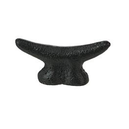 Zeckos - 2.5 In Cast Iron Nautical Cleat Drawer Pulls Cabinet Knobs Set of 6 - Black